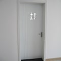 Miniatyrbild 3 av 5: Konst DIY Toalettskylt för Badrum Man Kvinna Toalett WC Skylt Dörrtillbehör Silver Silver