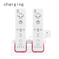 Miniatyrbild 5 av 5: Laddningsstation Dubbel Laddare Dock för Wii Fjärrkontroll Gamepad Controller med LED-indikator Laddningskabel Svart