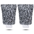 Miniatyrbilde 1 av 5: Mikrofiber Bilvask Votter Rengjøringshansker Utstyr Svamp, 2 Sett Profesjonelle Riper Fri Polering Rengjøringshansker Grey