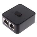 Miniatyrbillede 1 af 5: 2-ports Gigabit netværks switch RJ45 CAT 5/6 LAN HUB netværks switch sort one size