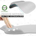 Miniatyrbild 5 av 6: Ergonomisk musmatta med handledsstöd i memory foam, bekväm datormusmatta för bärbar dator, smärtlindrande handledsstöd, ren grå Pure Grey