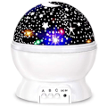 Miniatyrbilde 1 av 6: Projektorlamper Syvfargede nattlamper Led Romantisk stjernehimmel Superlys bordlampe Gave White starry sky