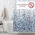 Miniatyrbillede 3 af 5: Bruseforhæng skimmelresistent - Mosaikblå, 180 x 180 cm (71 x 71 tommer) | Vandtæt stof mosaic blue