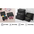 Miniatyrbild 4 av 5: Resväska Organiser Packpåsar, 6 PCS Resväska Packkuber Set för Kläder Resväskor Organisatörer Förvaringsväskor Black