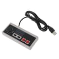 USB-peliohjain Plug-and-Play Muovi Musta+Harmaa NES PC Windows Uusi [DmS] Harmaa