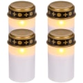 Miniatyrbilde 1 av 4: 4-pakning - Gravlys LED / Lys - Lys til graver 1200 timer 4-Pack
