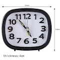 Miniatyrbild 2 av 2: Quartz Väckarklocka Tyst Snooze Liten Sängklocka Square Black