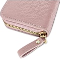 Miniatyrbillede 4 af 7: Kvinde Kreditkort Holder, Lille RFID Blokering Damepung med Rustfrit Stål Lynlås Læder Accordion Pink Punge Etui til Kvinder ID Kompakt 1