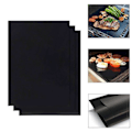 Miniatyrbild 1 av 10: 3 grillmattor, ugnsmattor, bakmattor - Non Stick - 40x33 Svart
