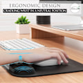 Miniatyrbillede 3 af 6: Ergonomisk musemåtte med håndledsstøtte i memoryskum, komfortabel computermusemåtte til bærbar computer, smertelindrende håndledsstøtte, sort prik Black Dot
