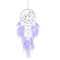 Miniatyrbilde 1 av 5: Dinosaur Drømmefanger Ornament Barn Faux LED Lys Fjær Drømmefanger Håndlaget Hjem Decor Fødselsdag Purple Without Light