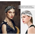 Miniatyrbilde 5 av 7: Sett med 4 kvinners hårbånd Boho Floal Style Criss Cross Head W,ZQKLA