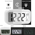 Miniatyrbild 3 av 5: Digital Väckarklocka LED-Display Snooze Smart Ljussensor för Sovrum Hemmakontor och Resor
