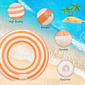 Miniatyrbild 3 av 5: Retro randig förtjockad uppblåsbar badring, sommar utomhus strand pool badring, lämplig för vuxna