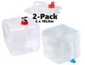 2-PACK 10L Portabel Vattenbehållare med Kran