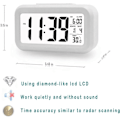 Miniatyrbild 4 av 5: Digital Väckarklocka LED-Display Snooze Smart Ljussensor för Sovrum Hemmakontor och Resor