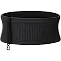 Miniatyrbilde 1 av 7: Smal passform løpebelte med 4 sikre store lommer, fukttransporterende treningsbelte, midjeveske for løpere, trening, trening Black L