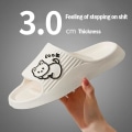 Miniatyrbilde 2 av 6: Kvinner Menn, Sklisikre Dusj Baderom Tøfler, Myke Flip Flops med Tøfler For Innendørs Hjem Hage, Søte Katt Trykte Jenter Sliders 5-5.5