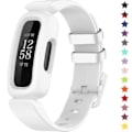 Pikkukuva 1 / 5: Rannekkeet Fitbit Ace 3 -lapsille, silikoniset vedenpitävät rannekorutarvikkeet, urheilukellon rannekkeen vaihto Fitbit Ace 3 -pojille ja -tytöille White Fitbit Ace 3