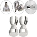 Miniatyrbillede 3 af 5: 2 stk. Sølv Aluminium Legering Bruserdørsgreb Bruserdørs Knapper til Bruserdøre, Glasdøre, Balkon Døre, Soveværelsesdør