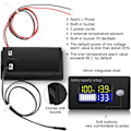 Miniatyrbilde 3 av 5: 12V Batterikapasitetsindikator LCD-skjerm Voltmeter Temperaturtester for Li-ion Lifepo4 Blysyre