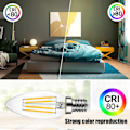 Miniatyrbilde 2 av 5: 6 E14 LED-lyskilde, 6W dimbar 600LM 2700K varm hvit