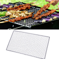 Miniatyrbilde 2 av 8: BBQ Grill, Rustfritt Stål Mesh BBQ Grill Gitterrist Trådhylle Matlaging Erstatningsnett, Fungerer på Røyker, Pellet, Gass, Trekull 30 to 45cm