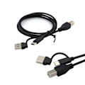 Pikkukuva 2 / 9: Universaali USB +TYPE C -uros USB Type B -uros -kaapeli puhelimelle, tulostimelle, skannerille