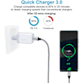 Miniatyrbillede 2 af 3: 25W hurtigoplader med 2m kabel biloplader med 2m kabel