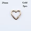 5 st Fjäderringspännen Karbinhakar Handväskor GULD 25MM Guld 25mm Gold 25mm