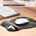 Miniatyrbild 4 av 5: Ergonomisk musmatta med handledsstöd i memory foam, bekväm datormusmatta för bärbar dator, smärtlindrande handledsstöd svart guld Black Gold
