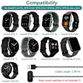 Miniatyrbilde 5 av 5: Lader kompatibel med Amazfit Gts 2, Gts 2 Mini, Gts 2e, Gtr 2, Gtr 2e, Gts 4 Mini, T-rex Pro, Bip 3, Bip U Smartwatch, Ladesokkel