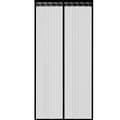 Myggnät för dörr med magnetisk stängning 100 x 220 cm Svart
