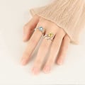 Miniatyrbillede 5 af 5: 2 stk. Angst Ring til Kvinder Sterling Sølv Stemningsringe Butterfly Blomst Fidget Spinner Ring