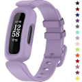 Pikkukuva 1 / 5: Rannekkeet Fitbit Ace 3 -lapsille, silikoniset vedenpitävät rannekorutarvikkeet, urheilukellon rannekkeen vaihto Fitbit Ace 3 -pojille ja -tytöille Lavender Fitbit Ace 3
