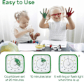 Miniatyrbilde 4 av 5: 60-minutters visuell timer med beskyttelsesetui, dinosaurdisk-timer for barn og voksne, lydløs nedtelling