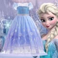 Frostkjole Barn Jente Cosplay Bursdagsfest Prinsessekjole - Perfekt 120cm 120cm