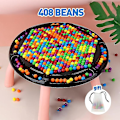 Miniatyrbillede 1 af 2: Regnbue Bold Matchende Legetøj Farverigt Sjovt Puslespil Skakbræt Spil Med 408 stk Farvede Perler Intelligent Hjerne Spil Uddannelsesmæssigt Legetøj 120 Beads