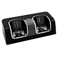 Miniatyrbillede 3 af 5: Opladningsstation Dobbelt Oplader Dock til Wii Remote Controller Gamepad Controller med LED-indikator Opladekabel Sort