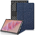 Miniatyrbild 1 av 5: Fodral för Lenovo Tab Plus 11,5-tums TB351FU med värmeavledande stativ i läder - Svartc p Dark blue Lenovo Tab Plus