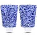Miniatyrbilde 1 av 5: Mikrofiber Bilvask Votter Rengjøringshansker Utstyr Svamp, 2 Sett Profesjonelle Riper Fri Polering Rengjøringsvotter Blue