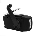 Miniatyrbilde 3 av 5: Sveivradio med mobil lader Solcellepanel Lys Powerbank SOS 220 Sort Black