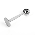 Miniatyrbillede 1 af 5: Rustfrit stål kaffeske Tamping Dobbelt-formål Kaffeske Multifunktionsskeholder Kaffe Værktøjer Til Mål og Tamping(1 stk Sølv)