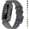 Pikkukuva 1 / 5: Rannekkeet Fitbit Ace 3 -lapsille, silikoniset vedenpitävät rannekorutarvikkeet, urheilukellon rannekkeen vaihto Fitbit Ace 3 -pojille ja -tytöille Gray Fitbit Ace 3