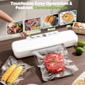 Miniatyrbilde 2 av 5: Vakuumforsegler for mat, Vakuumforsegler for Sous Vide-matlaging, 4-i-1 enkelt alternativ, Bevar mat i vakuumposer - Hvit