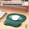 Miniatyrbild 2 av 6: Ergonomisk musmatta med handledsstöd i memory foam, bekväm datormusmatta för bärbar dator, smärtlindrande handledsstöd, ren grön Pure Green