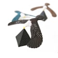Miniatyrbillede 3 af 4: Balance Eagle Balance Bird Dekompression Legetøj Desktop Dekoration 14*18cm Sort