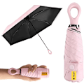 Pikkukuva 1 / 6: Mini-taittovarjo, luova rengaskahva, tuulen- ja UV-säteilyn kestävä, ultrakevyt sateenvarjo, taitettava ja tukeva, aurinko- ja tuulensuojattu Pink