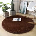Fluffy Ullteppe Stue Tepper Faux Fur Rundt Teppe Barnro Kaffe 40*40cm Coffee