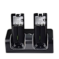 Miniatyrbillede 2 af 5: Opladningsstation Dobbelt Oplader Dock til Wii Remote Controller Gamepad Controller med LED-indikator Opladekabel Sort